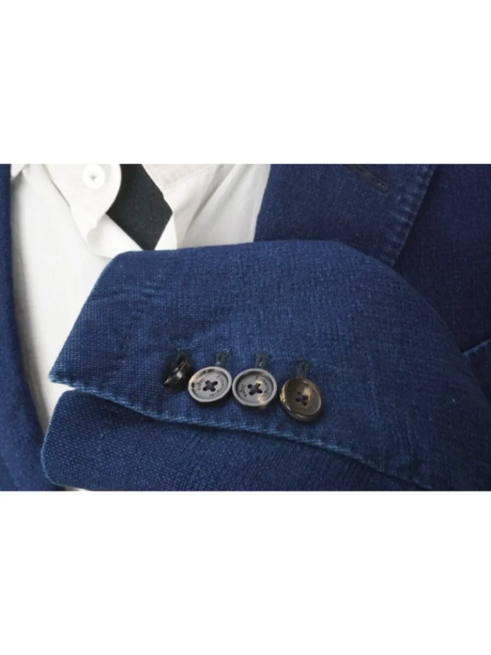 Ermenegildo Zegna Cotton Woven Indigo Blue Sport Coat Jacket Sz 38R BRAND NEW